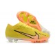 Nike Air Zoom Mercurial Vapor XV Elite FG Yellow Orange For Men Low-top Soccer Cleats 