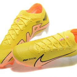 Nike Air Zoom Mercurial Vapor XV Elite FG Yellow Orange For Men Low-top Soccer Cleats 