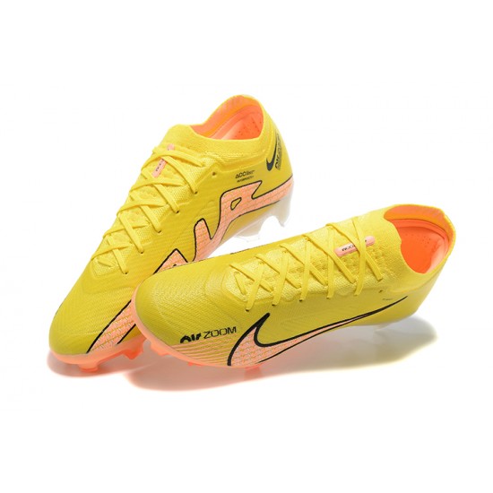 Nike Air Zoom Mercurial Vapor XV Elite FG Yellow Orange For Men Low-top Soccer Cleats