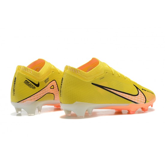 Nike Air Zoom Mercurial Vapor XV Elite FG Yellow Orange For Men Low-top Soccer Cleats 