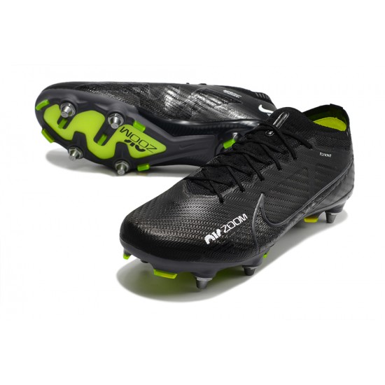 Nike Air Zoom Mercurial Vapor XV Elite SG Low-top Black Green Men Soccer Cleats
