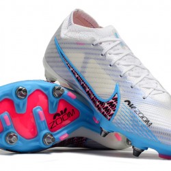 Nike Air Zoom Mercurial Vapor XV Elite SG Low-top White Blue Pink Men Soccer Cleats