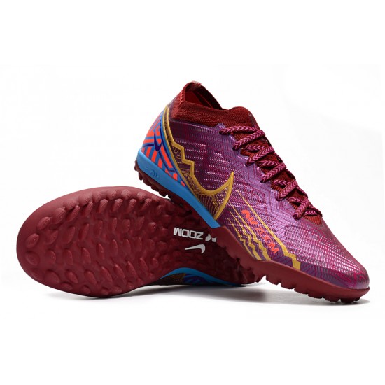 Nike Air Zoom Mercurial Vapor XV Elite TF Low-top Purple Women And Men Soccer Cleats 