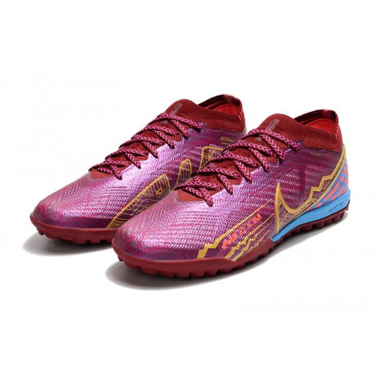 Nike Air Zoom Mercurial Vapor XV Elite TF Low-top Purple Women And Men Soccer Cleats 