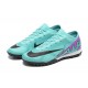 Nike Air Zoom Mercurial Vapor XV Elite TF Low-top Turqoise Men Soccer Cleats 