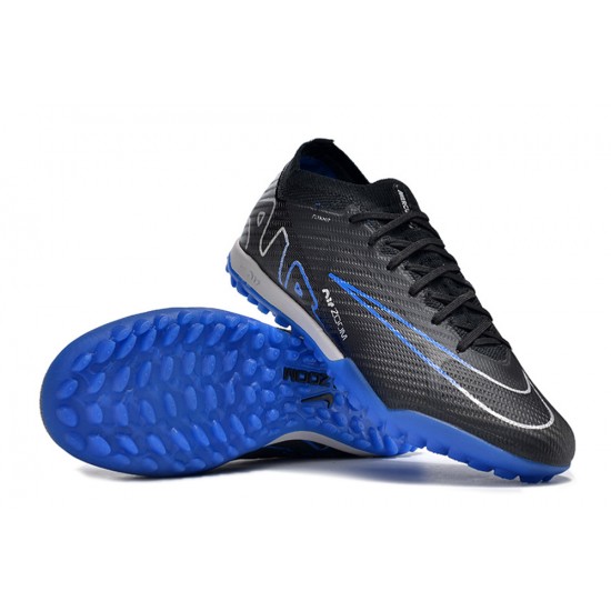 Nike Air Zoom Mercurial Vapor XV Elite TF Mid-top Black Blue Women And Men Soccer Cleats 