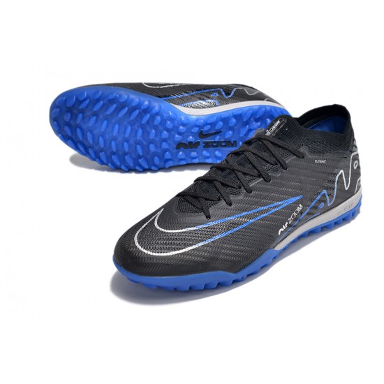 Nike Air Zoom Mercurial Vapor XV Elite TF Mid-top Black Blue Women And Men Soccer Cleats 