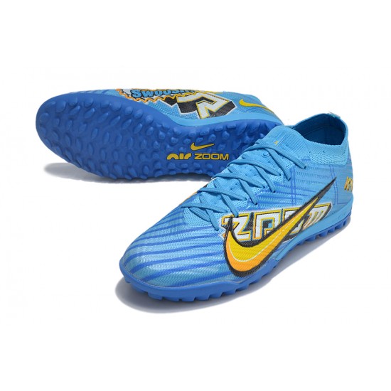 Nike Air Zoom Mercurial Vapor XV Elite TF Mid-top Blue Women And Men Soccer Cleats