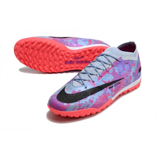 Nike Air Zoom Mercurial Vapor XV Elite TF Mid-top Purple Pink Women Men Soccer Cleats 