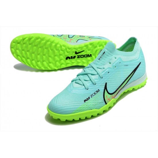 Nike Air Zoom Mercurial Vapor XV Elite TF Mid-top Turqoise Green Women Men Soccer Cleats