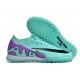 Nike Air Zoom Mercurial Vapor XV Elite TF Mid-top Turqoise Purple Women Men Soccer Cleats 