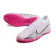 Nike Air Zoom Mercurial Vapor XV Elite TF Mid-top White Pink Women Men Soccer Cleats 