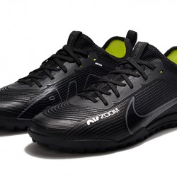 Nike Air Zoom Mercurial Vapor XV Pro TF Low-top Black Green Women And Men Soccer Cleats 