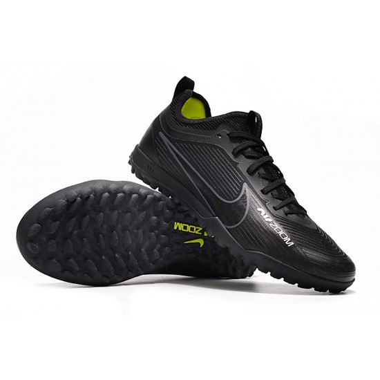 Nike Air Zoom Mercurial Vapor XV Pro TF Low-top Black Green Women And Men Soccer Cleats 