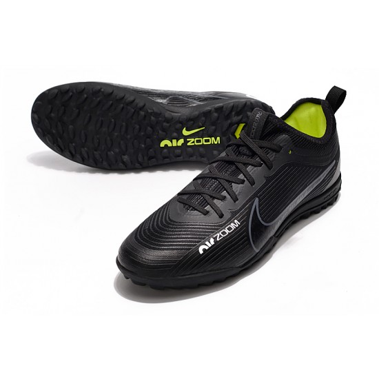 Nike Air Zoom Mercurial Vapor XV Pro TF Low-top Black Green Women And Men Soccer Cleats 