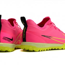 Nike Air Zoom Mercurial Vapor XV Pro TF Low-top Pink Green Women And Men Soccer Cleats 