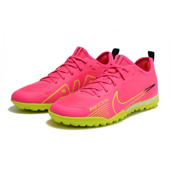 Nike Air Zoom Mercurial Vapor XV Pro TF Low-top Pink Green Women And Men Soccer Cleats