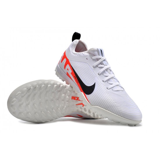 Nike Air Zoom Mercurial Vapor XV Pro TF Low-top White Black Women And Men Soccer Cleats 