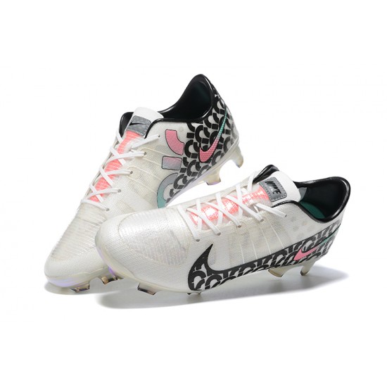 Nike Mercurial Air Zoom Ultra SE FG Gray Mixtz Pink Blue For Men Low-top Soccer Cleats 