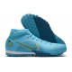 Nike Mercurial Superfly 8 Academy TF High-top Blue Yellow Men Soccer Cleats