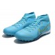 Nike Mercurial Superfly 8 Academy TF High-top Blue Yellow Men Soccer Cleats