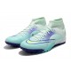 Nike Mercurial Superfly 8 Academy TF High-top Turqoise Men Soccer Cleats 