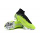 Nike Mercurial Superfly 8 Elite FG High-top Black Green Sliver Men Soccer Cleats