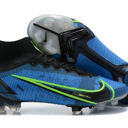 Nike Mercurial Superfly 8 Elite FG High-top Blue Black Men Soccer Cleats