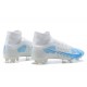 Nike Mercurial Superfly 8 Elite FG High-top Blue White Men Soccer Cleats