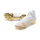 Nike Mercurial Superfly 8 Elite FG High-top Gold White Men Soccer Cleats