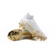 Nike Mercurial Superfly 8 Elite FG High-top Gold White Men Soccer Cleats