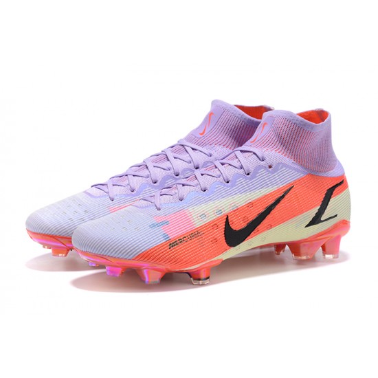 Nike Mercurial Superfly 8 Elite FG High-top Purple Pink Men Soccer Cleats