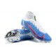 Nike Mercurial Superfly 8 Elite FG High-top White Blue Sliver Men Soccer Cleats
