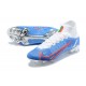 Nike Mercurial Superfly 8 Elite FG High-top White Blue Sliver Men Soccer Cleats