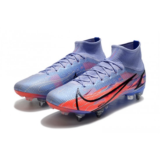 Nike Mercurial Superfly 8 Elite SG PRO Anti Clog High-top Deep Blue Men Soccer Cleats