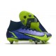 Nike Mercurial Superfly 8 Elite SG PRO Anti Clog High-top Deep Blue Yellow Men Soccer Cleats