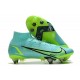 Nike Mercurial Superfly 8 Elite SG PRO Anti Clog High-top Turqoise Men Soccer Cleats 