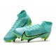 Nike Mercurial Superfly 8 Elite SG PRO Anti Clog High-top Turqoise Men Soccer Cleats 