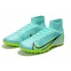Nike Mercurial Superfly 8 Elite TF High-top Turqoise Green Men Soccer Cleats