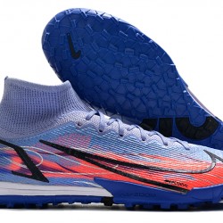 Nike Mercurial Superfly 9 Elite TF High-top Blue Pink Black Men Soccer Cleats 