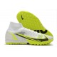 Nike Mercurial Superfly 9 Elite TF High-top White Yellow Black Men Soccer Cleats