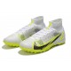 Nike Mercurial Superfly 9 Elite TF High-top White Yellow Black Men Soccer Cleats