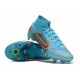 Nike Mercurial Superfly VIII Elite SG PRO Anti Clog High-top Blue Men Soccer Cleats 