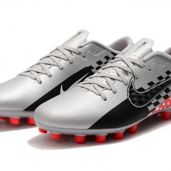 Nike Mercurial Vapor 13 Academy AG-R Low-top Grey Black Red Women And Men Soccer Cleats