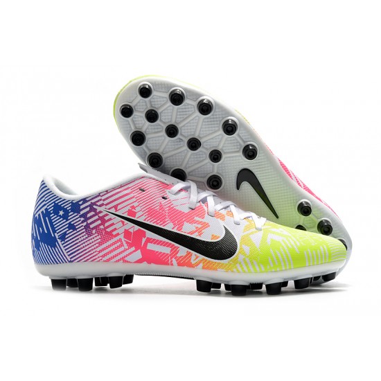 Nike Mercurial Vapor 13 Academy AG-R Low-top Yellow Pink Blue Women And Men Soccer Cleats