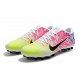 Nike Mercurial Vapor 13 Academy AG-R Low-top Yellow Pink Blue Women And Men Soccer Cleats