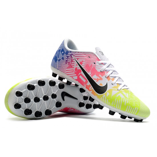Nike Mercurial Vapor 13 Academy AG-R Low-top Yellow Pink Blue Women And Men Soccer Cleats