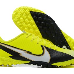 Nike Mercurial Vapor 13 Academy TF Black Yellow White Low-top For Men Soccer Cleats 