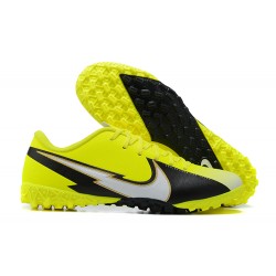 Nike Mercurial Vapor 13 Academy TF Black Yellow White Low-top For Men Soccer Cleats 