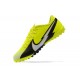 Nike Mercurial Vapor 13 Academy TF Black Yellow White Low-top For Men Soccer Cleats 